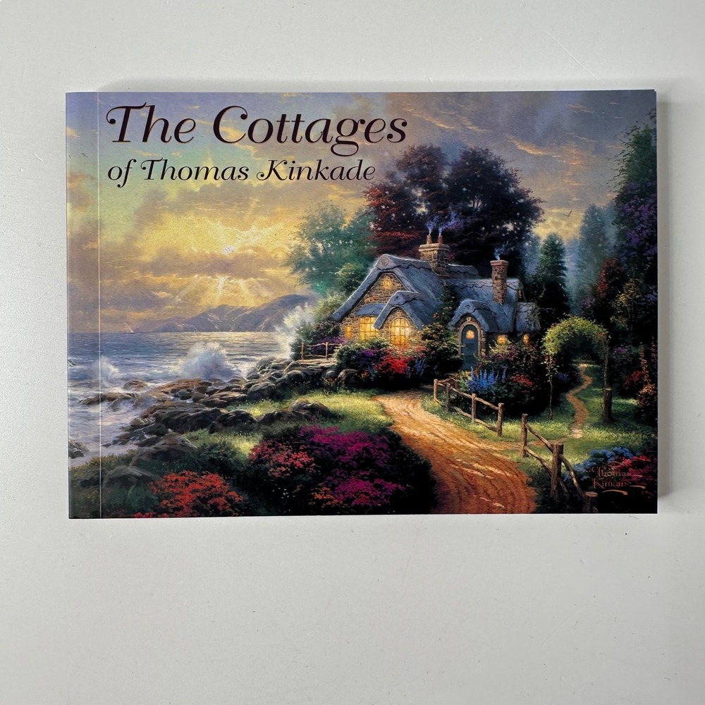 The Cottages of Thomas Kinkade Postcard Book PB Vintage 90s Cottagecore Art